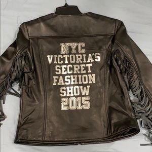 Victoria’s Secret Supermodel Fringe Leather Jacket